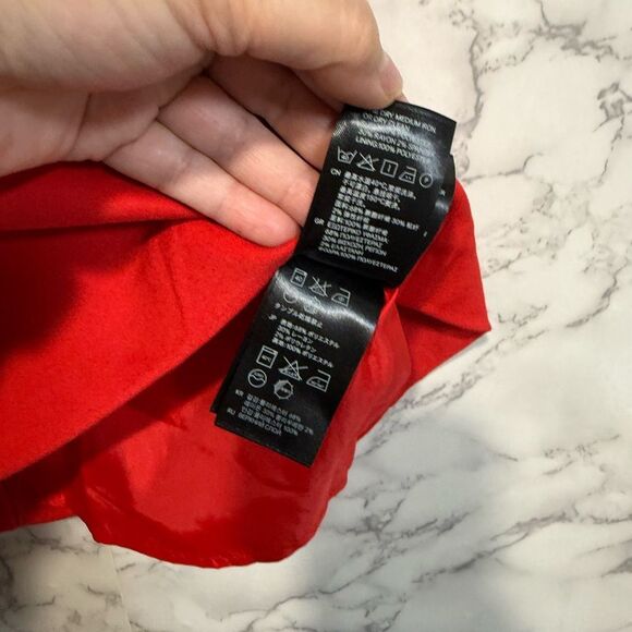 NEW H&M Red Belted Women's Pencil Skirt Size 8 - Picture 5 of 9